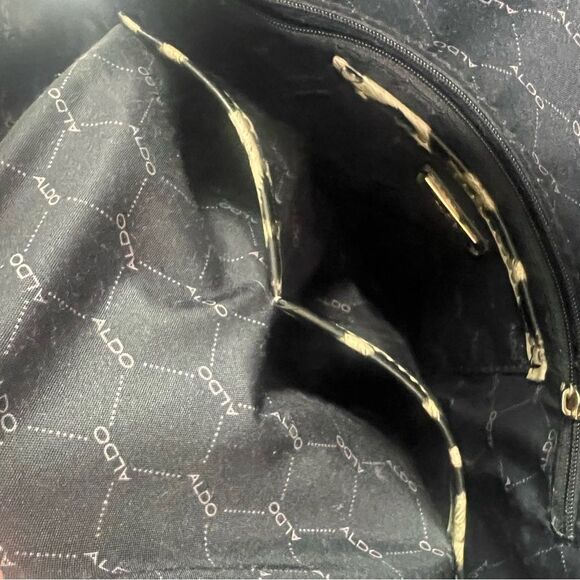 Aldo Cuveth Medium Size Leopard Print Backpack Purse - Picture 11 of 16